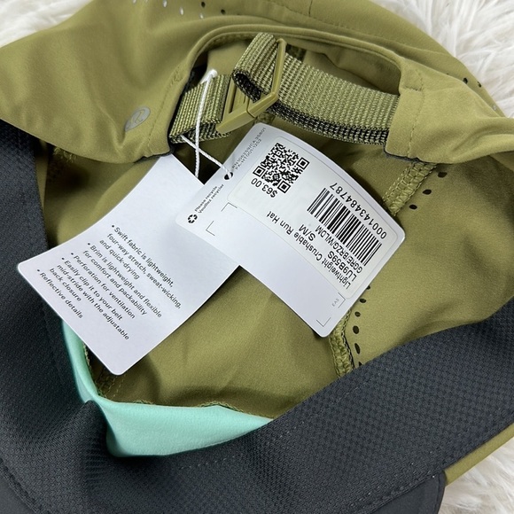 NWT Lululemon Lightweight Crushable Run Hat Graphite Grey Bronze Green Wild Mint - Picture 6 of 6